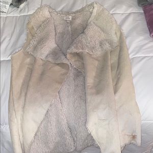 Cream fur vest
